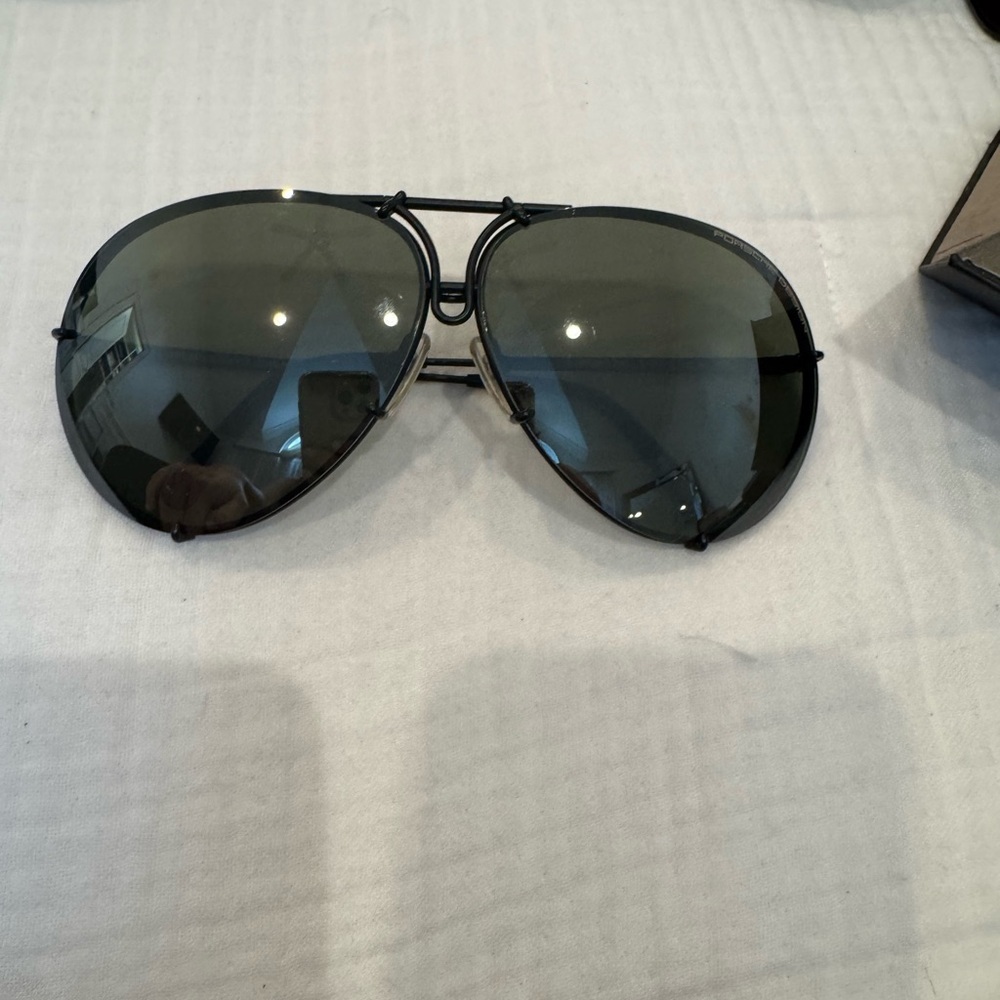 Porsche Design Dark Gray Aviator Shades - Picture 2 of 4